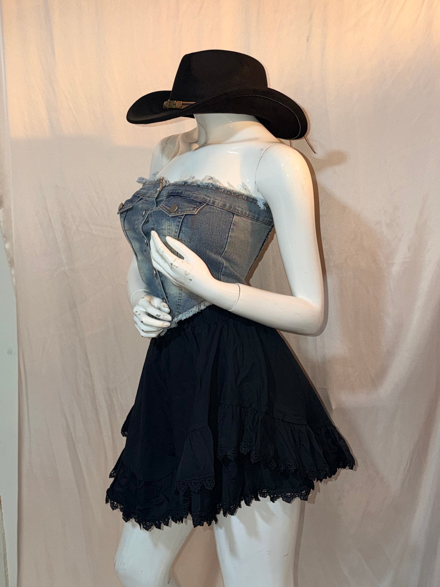 Black skirt with shorts
