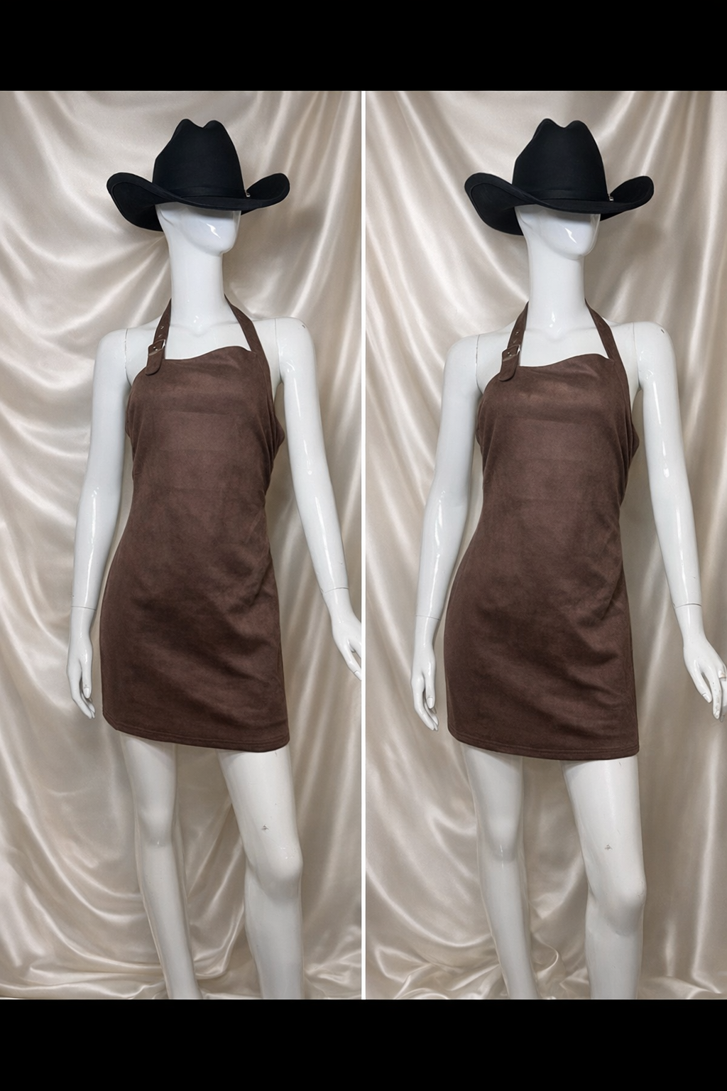 Suede mini dress
