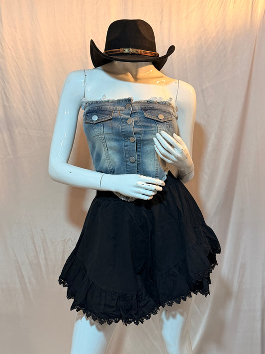Black skirt with shorts