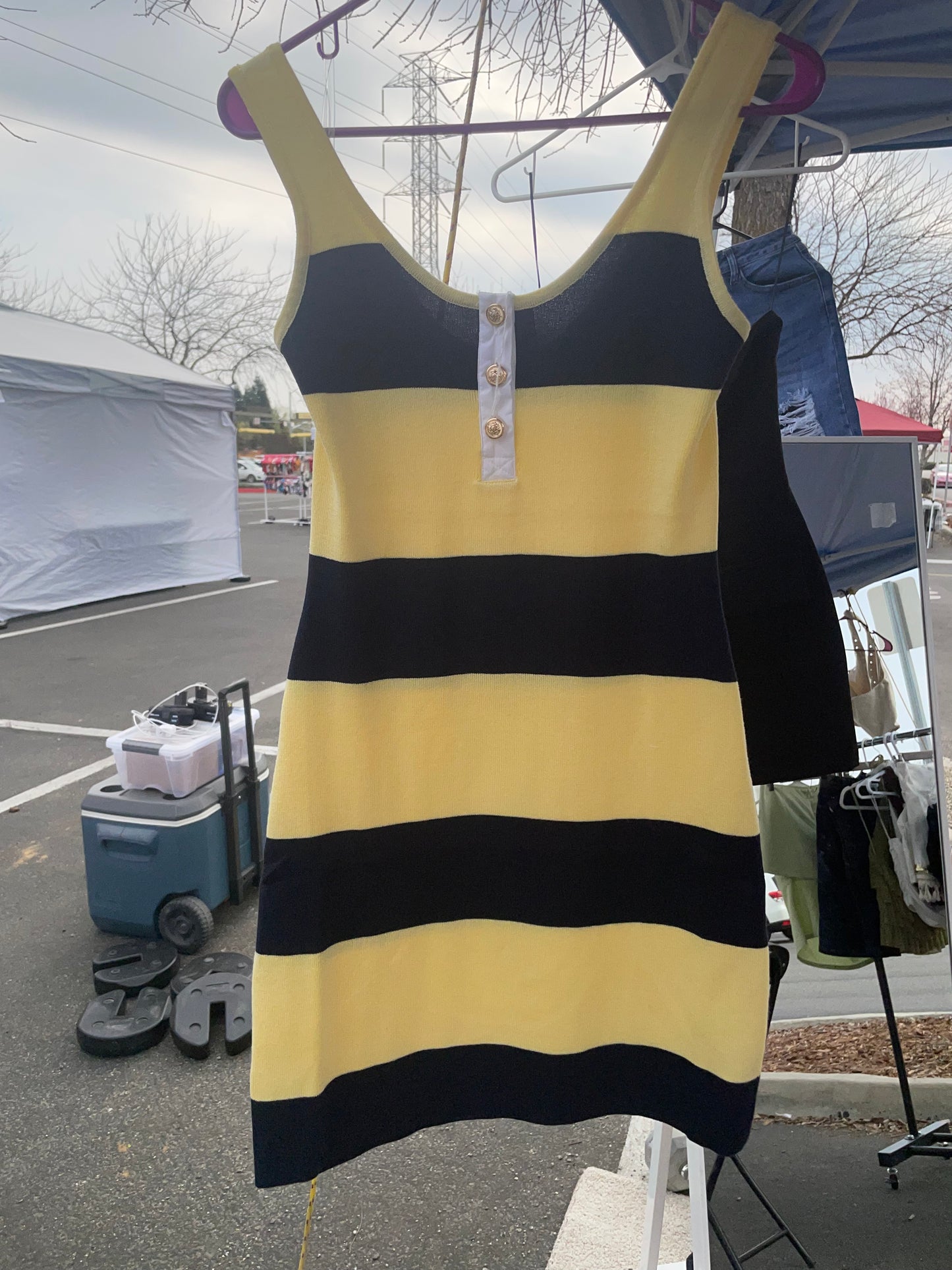 Yellow/navy  dress