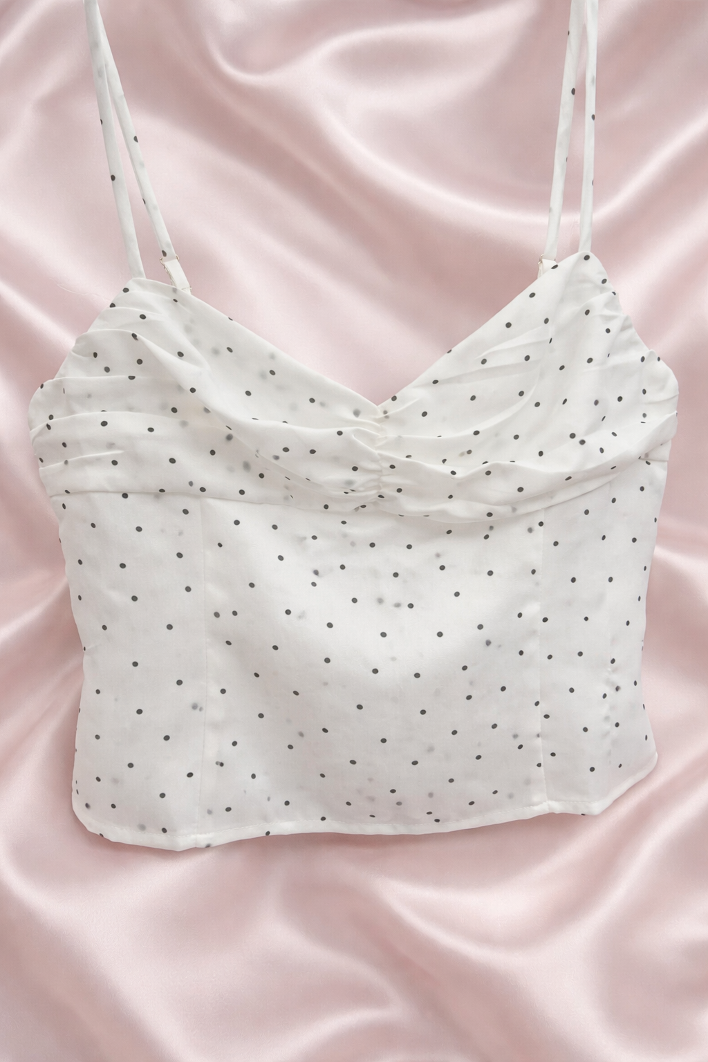 White polka dot tank top