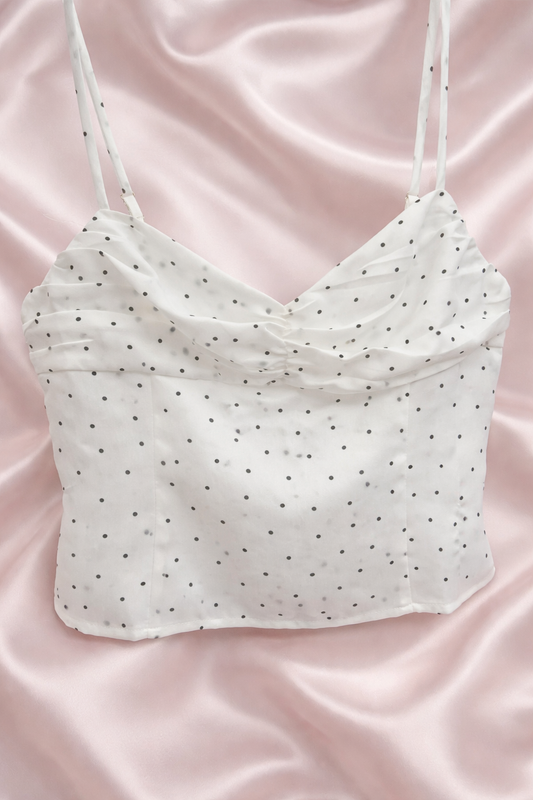 White polka dot tank top