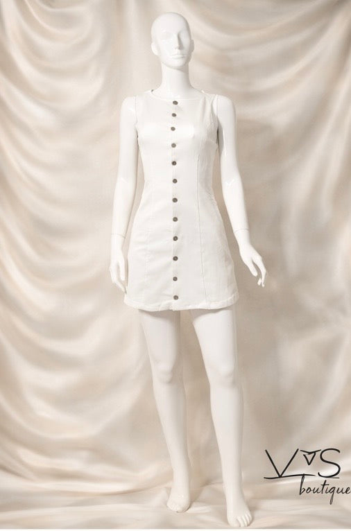 White denim dress