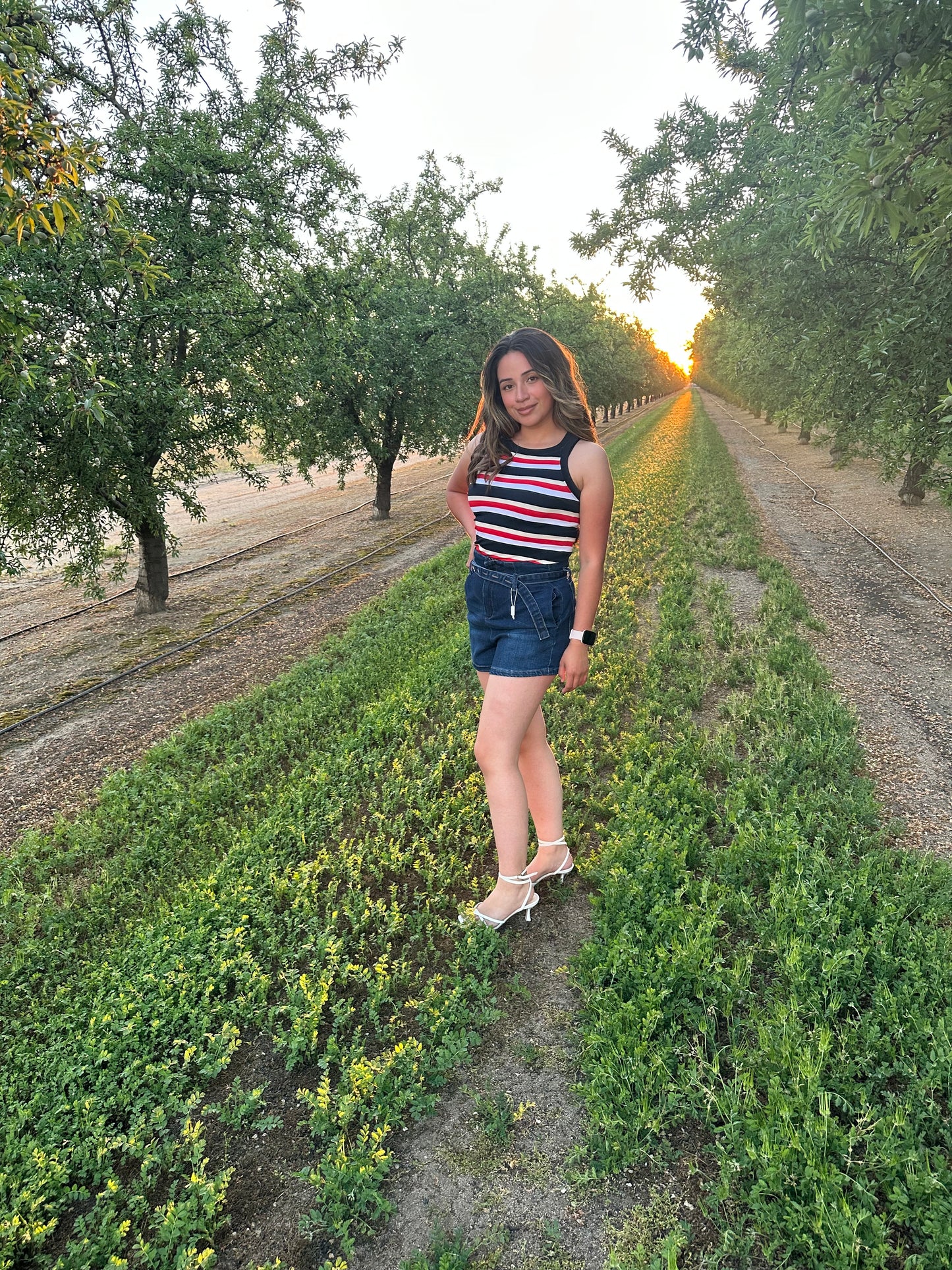 Red stripe tank top