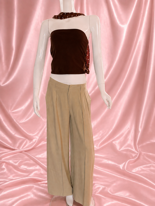 Brown tube top