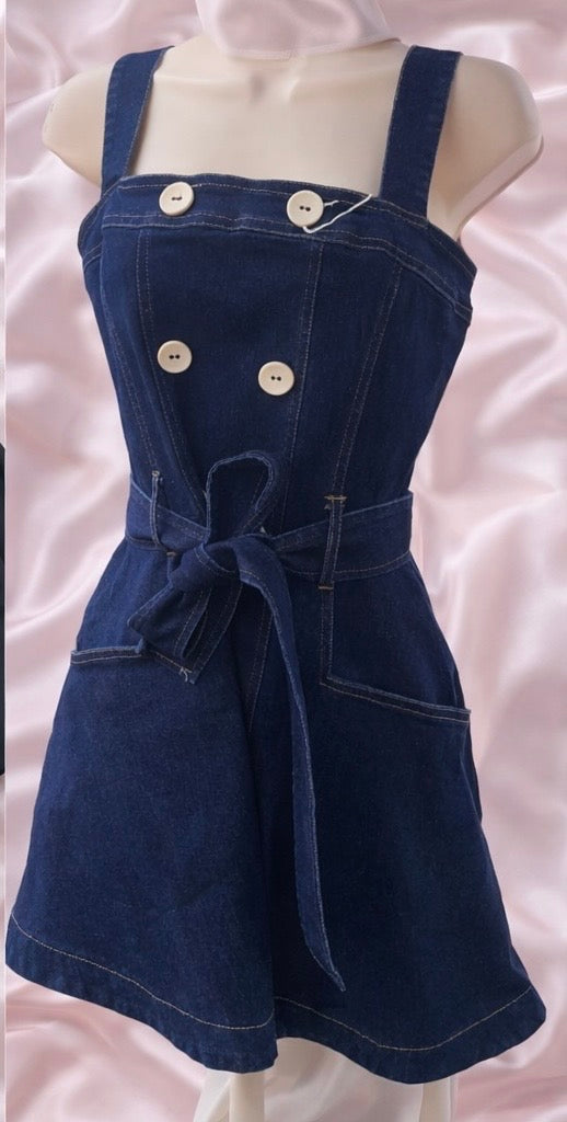 Denim Button Dress