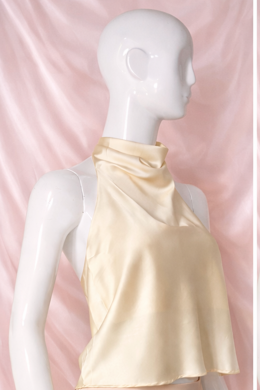 Light butter satin top