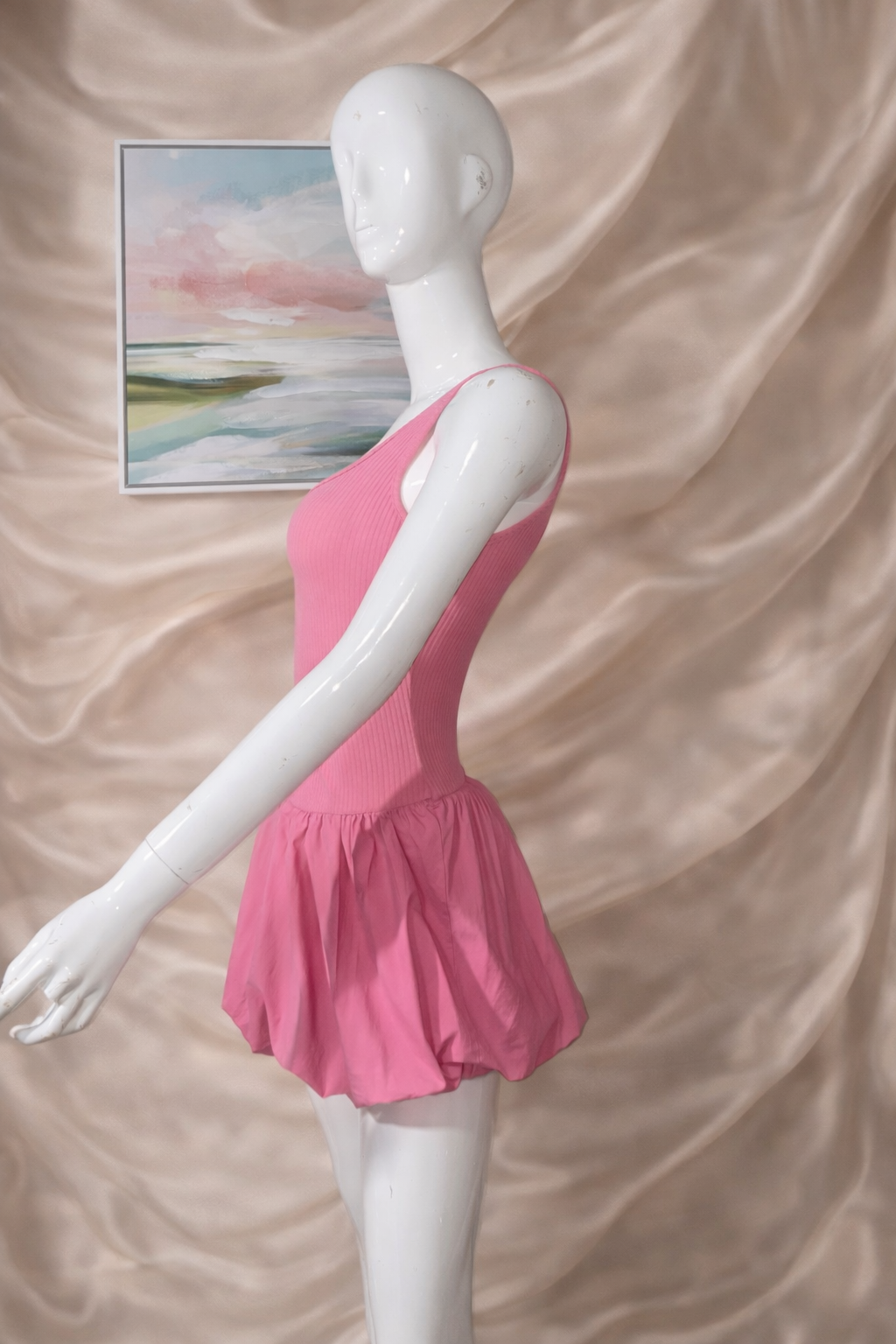 pink bubble dress