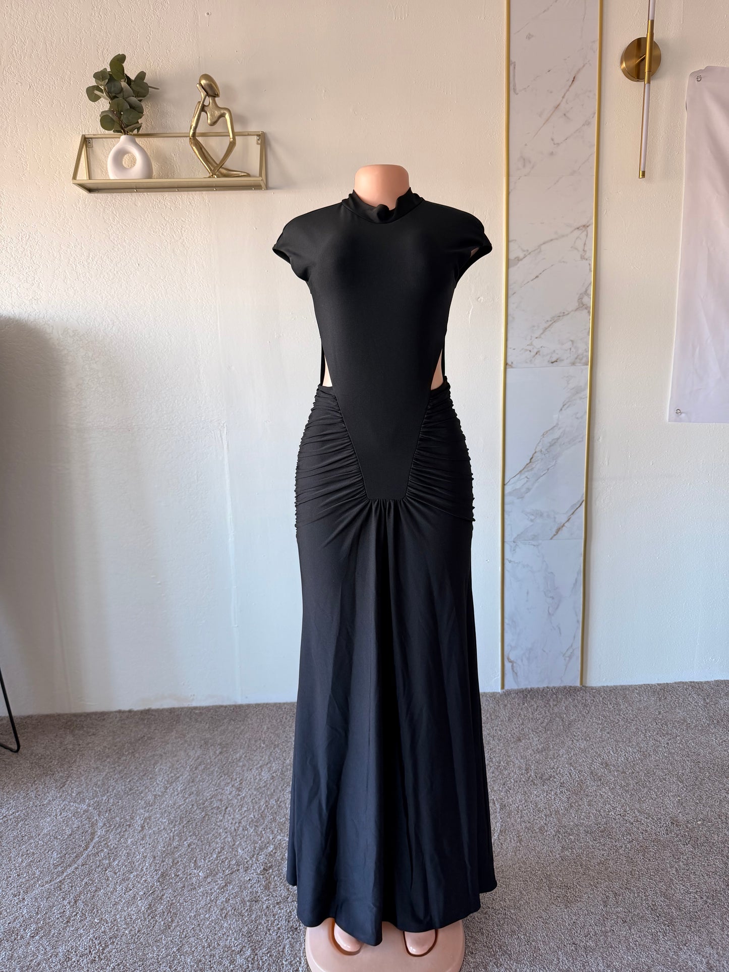 Black Dress with sided open