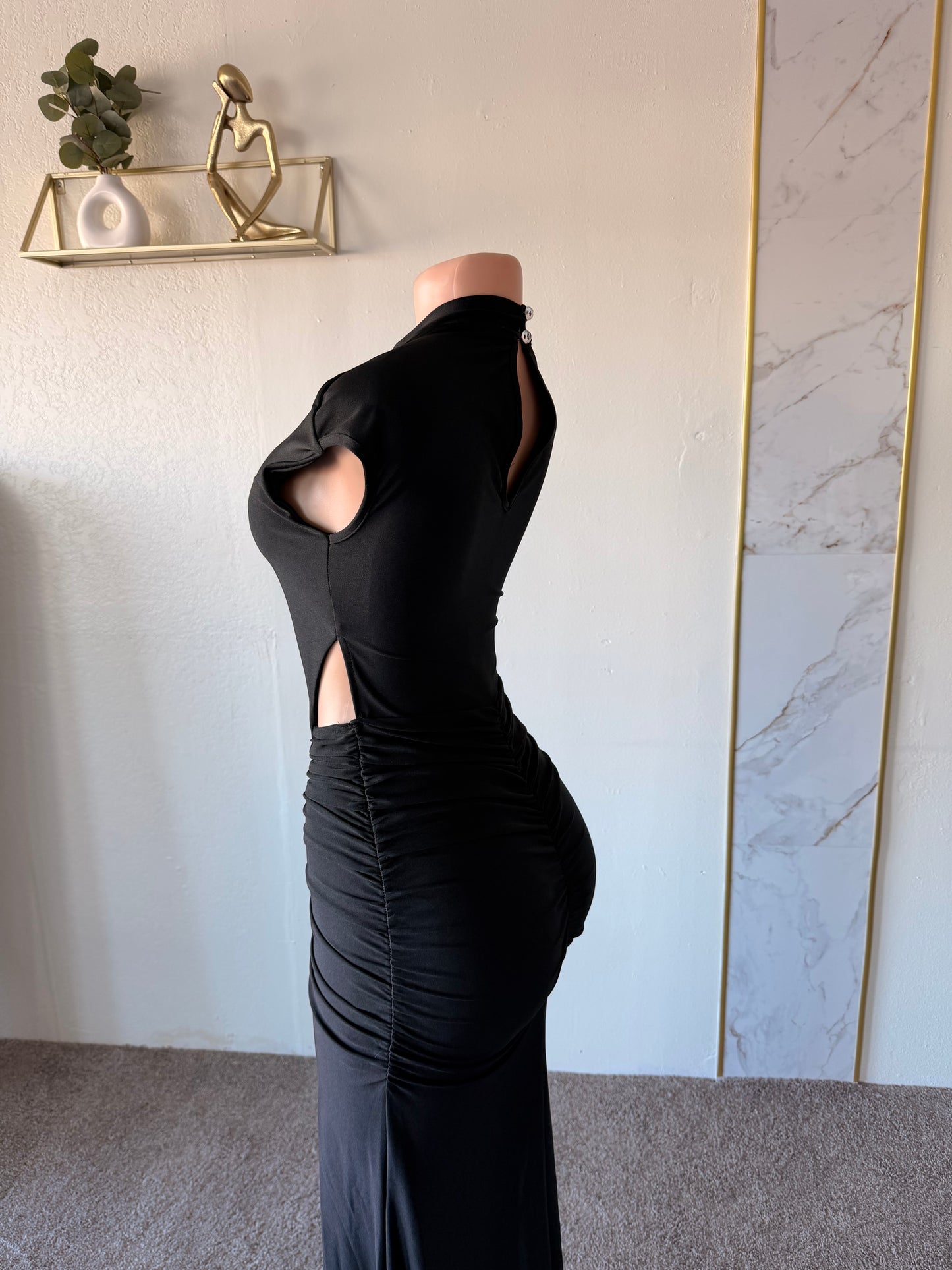 Black Dress with sided open