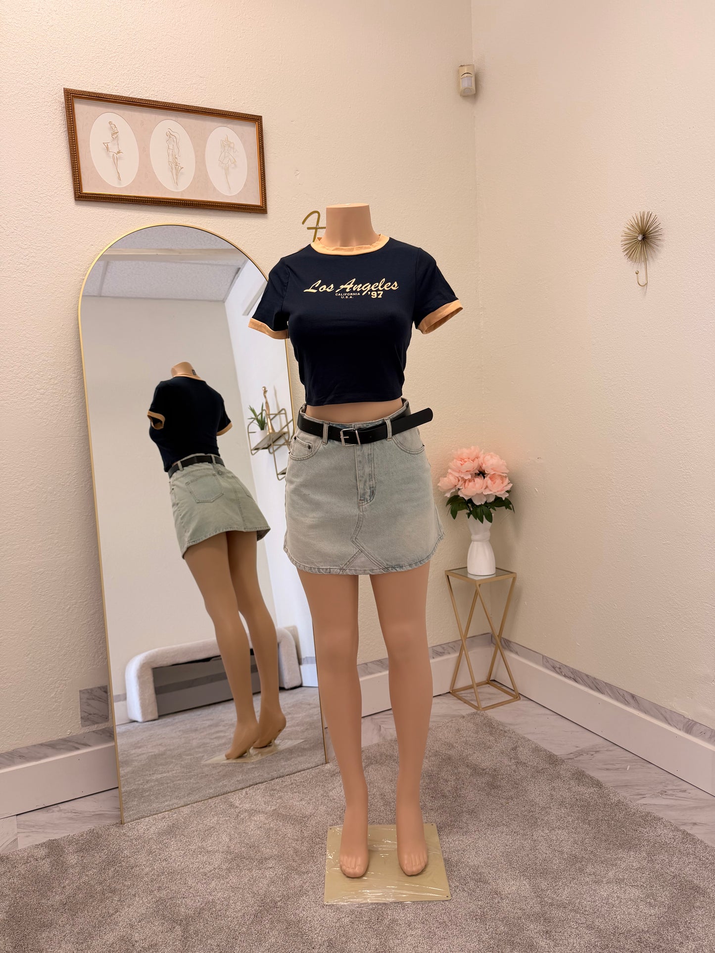 Navy/yellow LA shirt